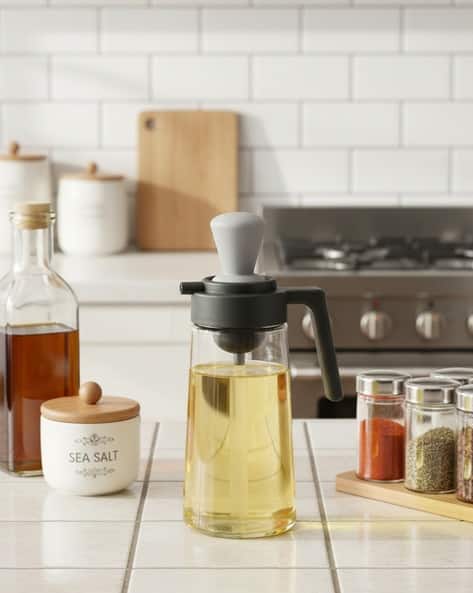 WE3 Glass Oil Dispenser with Lid