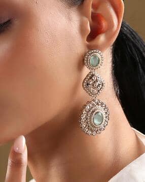 biba Women Brass Danglers Earrings-picture-11