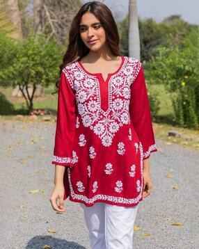 opive fashion hub Women Embroidered Straight Kurta-picture-19