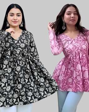 maheshvi Women Pack of 2 Floral Print A-Line Kurta-picture-24