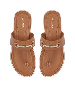 Women T-Strap Flat Sandals-image-6