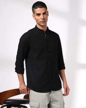 netplay Men Patterned Slim Fit Shirt with Patch Pocket-picture-48