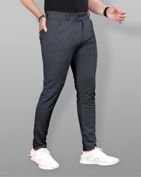 combraided x ag Men Mid-Rise Slim Fit Flat-Front Trousers-picture-11