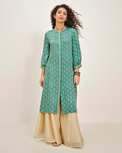Global Desi Women Floral Print Straight Kurta