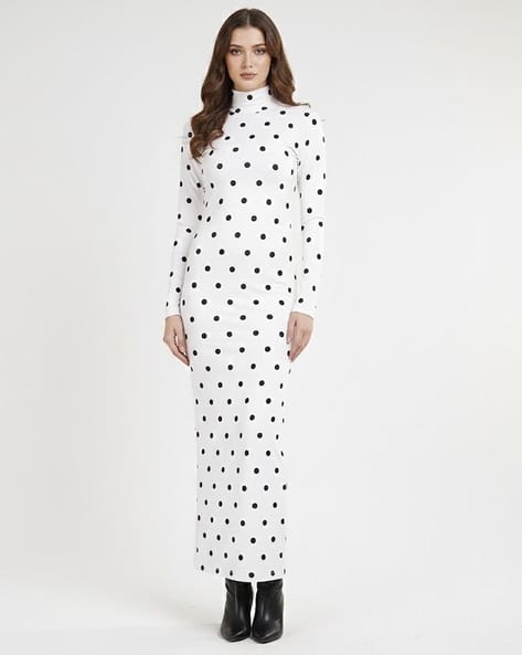 Buy Purvaja Women Polka-Dot Print Bodycon Dress Online