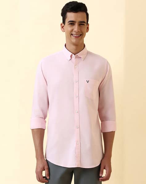 ALLEN SOLLY Men Slim Fit Shirt with Patch Pocket