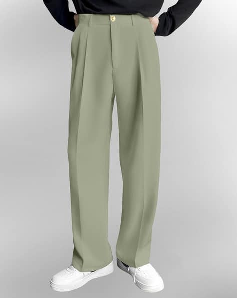 Buy Green Trousers & Pants for Men by British Club Online | Ajio.com