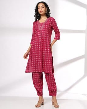 avaasa mix n' match Women Printed Straight Kurta Bottom Set-picture-22
