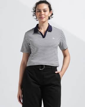 calvin klein jeans Women Stripes Polo T-shirt-picture-12
