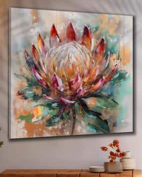 Vibrant Floral Bloom Framed Canvas Painting for Living Room Wall Décor-image-45