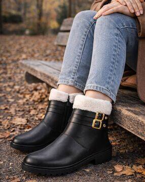 Women Low Ankle-Length Boots