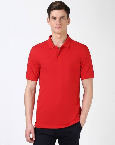 PETER ENGLAND Men Regular Fit Polo T-Shirt with Short Sleeves
