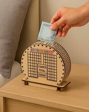 Wooden Money Saving Piggy Bank
