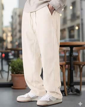 fabflee x ag Men Ribbed Straight Track Pants with Insert Pocket-picture-42