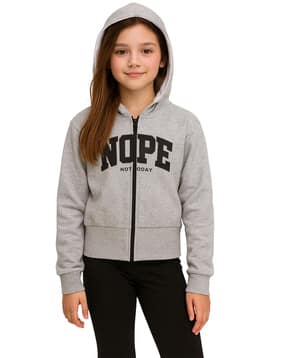 totztouch Girls Printed Zip-Front Hooded Jacket-picture-50