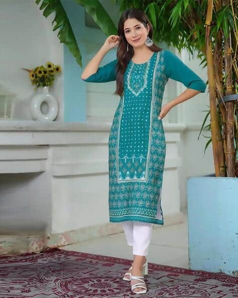 SVARAA Women Printed Straight Kurta