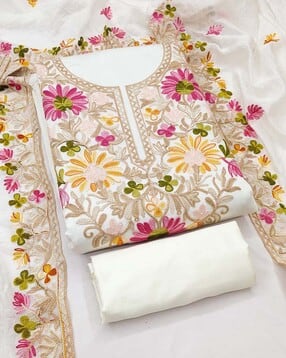 svaraa Women Embroidered 3-Piece Unstitched Dress Material-picture-19