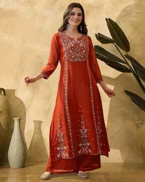 kvs fab Floral A-line Kurta Set-picture-4