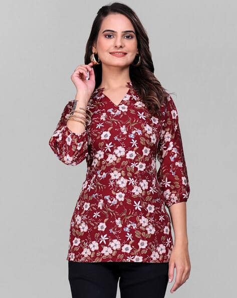LEIA Women Regular Fit Floral Tunic