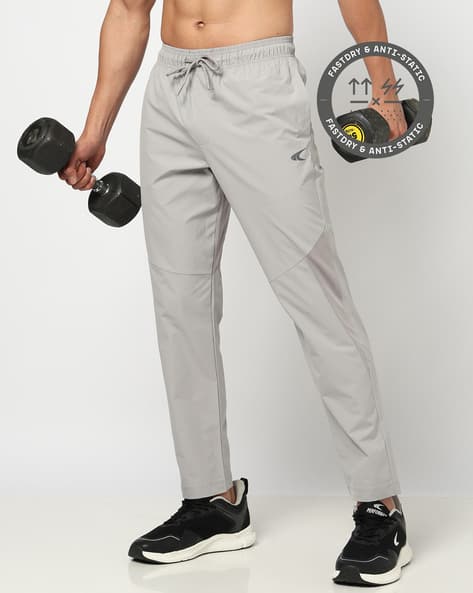 Men Training Regular Fit Track Pants with Logo Print Offers & Cashback