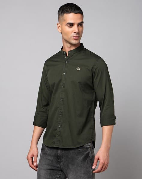 SPYKAR Men Regular Fit Shirt with Patch Pocket