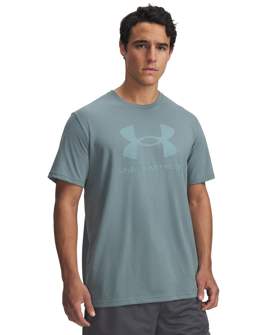 Men Sportstyle Logo Loose Fit Crew-Neck T-Shirt