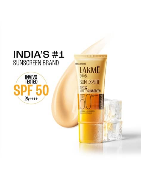 LAKME Tinted Sunscreen with Niacinamide for Even Tone Skin Spf 50 Pa++++ No White Cast (50 ml)