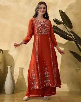 nyrika Floral A-Line Kurta Set-picture-40