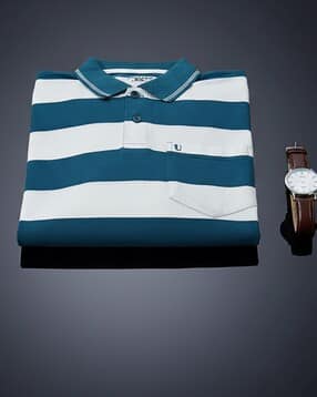uniberry Men Striped Regular Fit Polo T-Shirt -picture-25