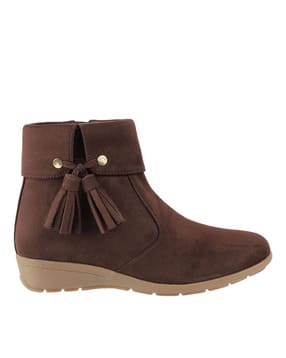 Women Ankle-Length Boots with Zip Closure-image-34