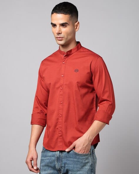 SPYKAR Men Regular Fit Shirt with Patch Pocket
