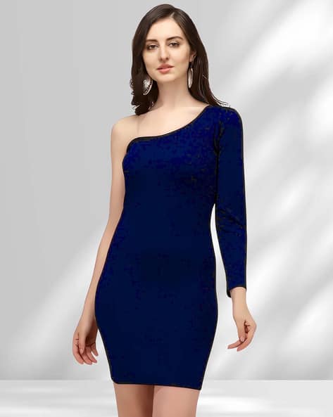 LEIA Women One-Shoulder Neck Bodycon Dress