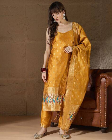 Pptoss - The Premium Range Women Embroidered Straight Kurta Suit Set