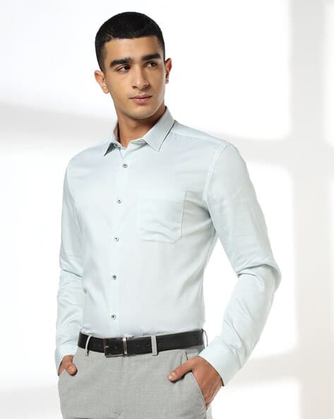 Men Polka-Dot Print Slim Fit Shirt