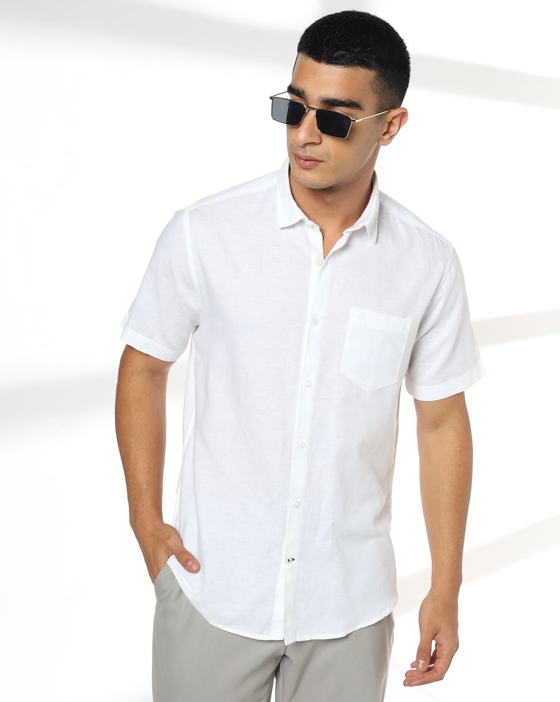 NETPLAY Men Slim Fit Shirt with Patch Pocket — image 1 of 7