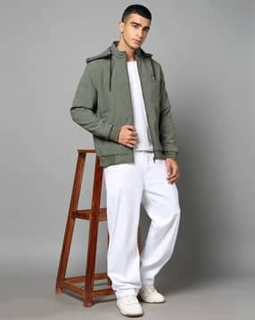 Men Regular Fit Jacket with Detachable Hood-image-49