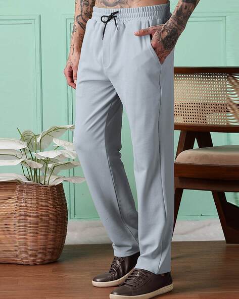 Buda Jeans Co Men Mid-Rise Straight Track Pants with Flexi Waist