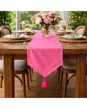throw pillow Rectangular Table Runner with Decorative Tassels-picture-22