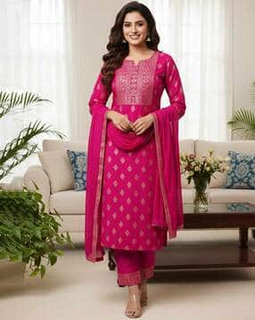 anni designer Women Printed 3-Piece Straight Kurta Set-picture-9