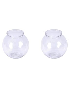 afast Pack of 2 Glass Round Fish Pot-picture-14