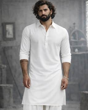 vastramay Men Regular Fit Spread-Collar Pathani Kurta-picture-39