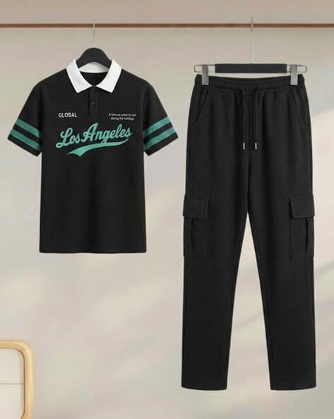 NEONOMAD Men Graphic Print Tracksuit Set