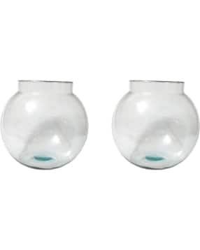afast Pack of 2 Glass Round Fish Pot-picture-19