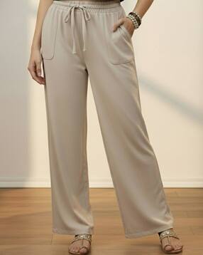 Women High Rise Wide Leg Palazzo