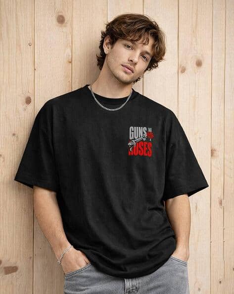 GENZY Men Graphic Loose Fit T-Shirt