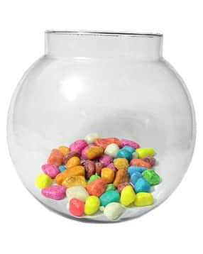 Glass Round Fish Pot