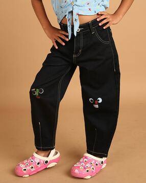 pilolo Girls Printed Baggy Jeans-picture-0