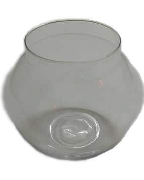 Pack of 2 Glass Round Fish Pot