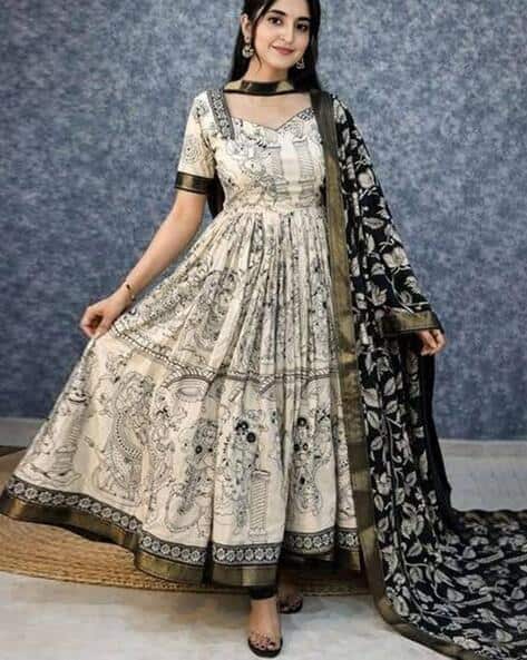 Indie Picks Self-design Anarkali Kurta Set