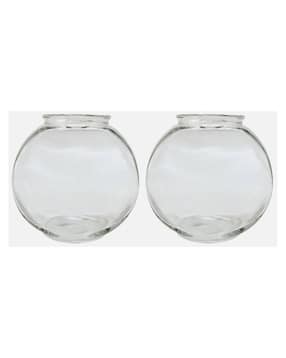 afast Pack of 2 Glass Round Fish Pot-picture-37